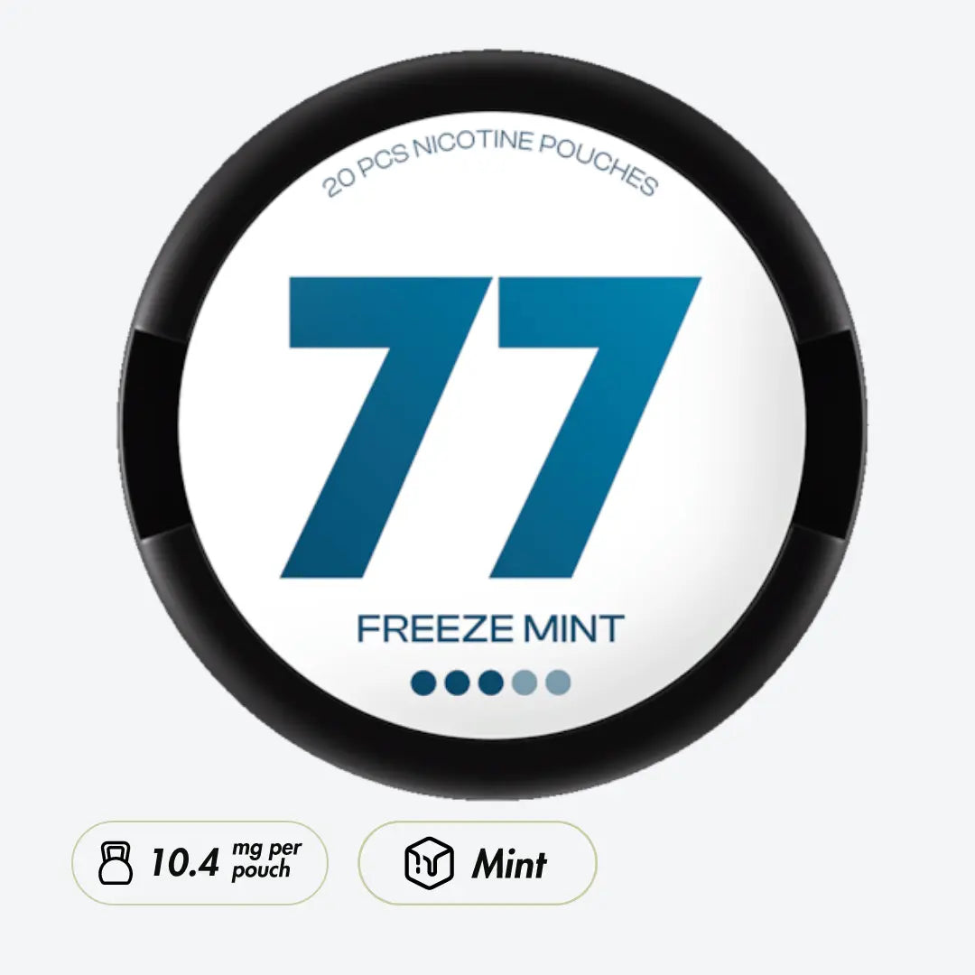 ꕤ︎︎·͜· mint 77 Freeze Mint Nicotine Pouches - Strong & Refreshing Mint Snus