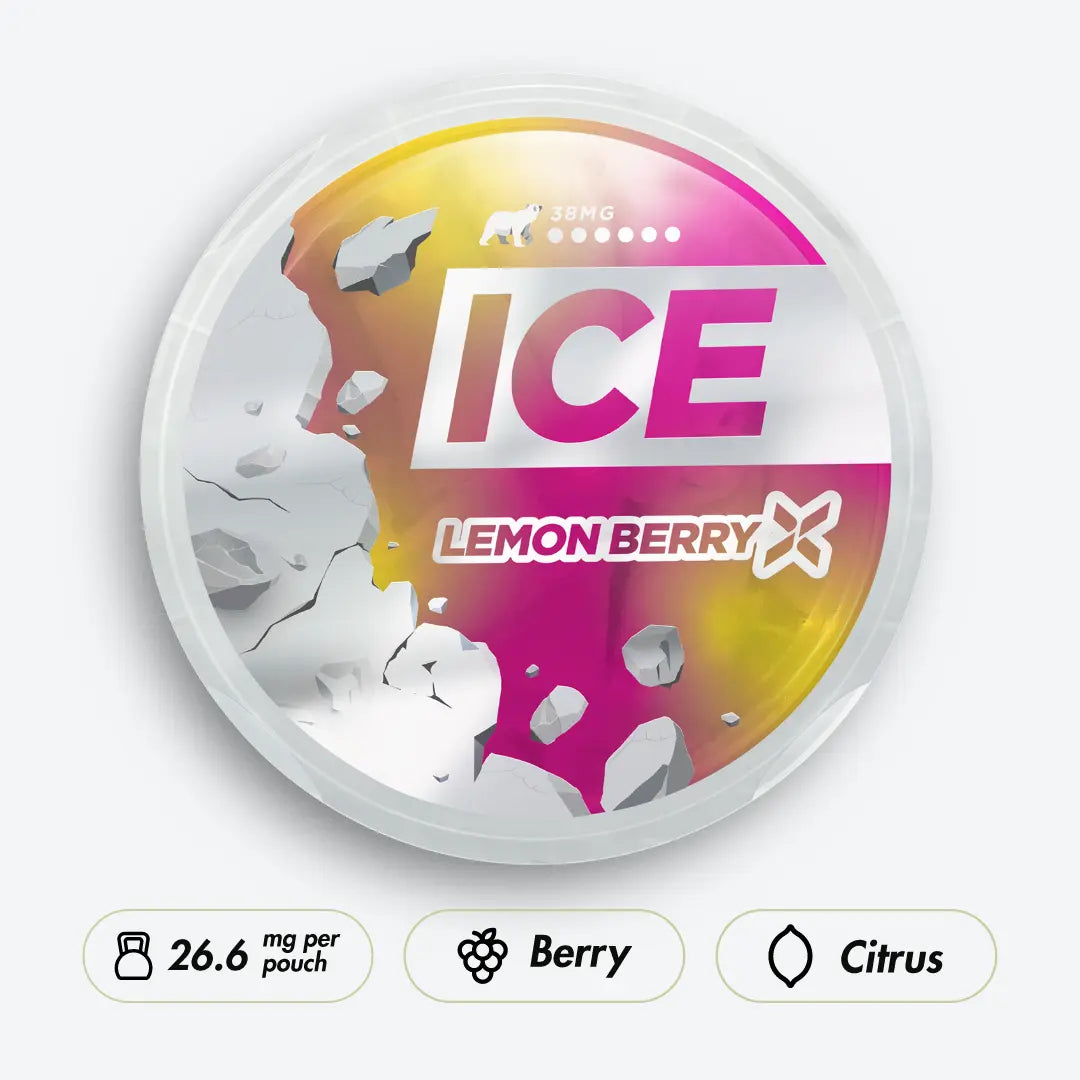 ICE Lemon Berry, Ultra Strong Snus Alternative