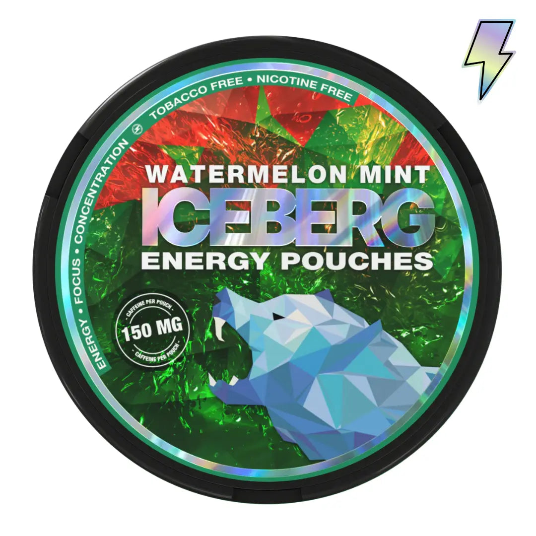 iceberg tobacco Iceberg Watermelon Mint Caffeine Snus, 150mg Extreme Energy Pouches