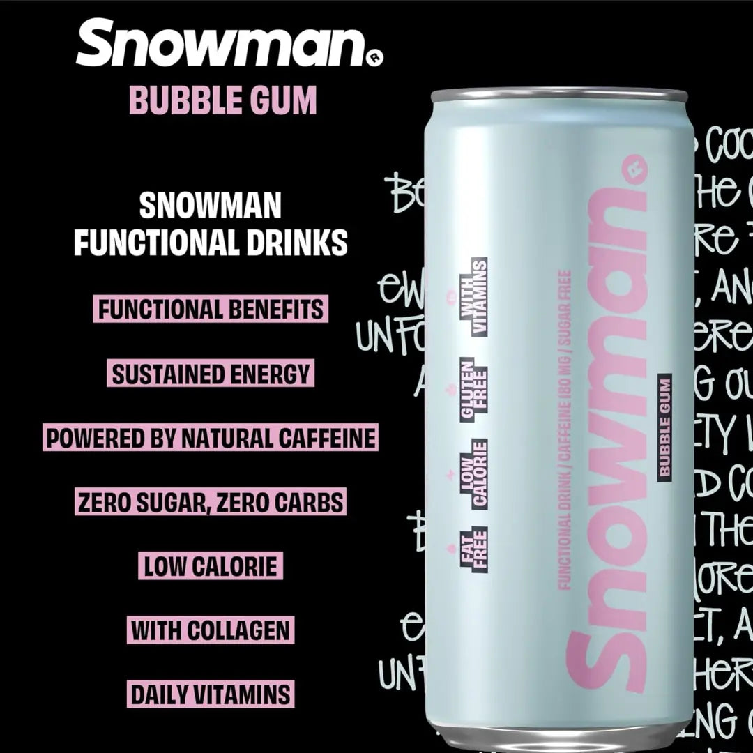 Snowman Bubble Gum Energy Drink - Pouchdaddy