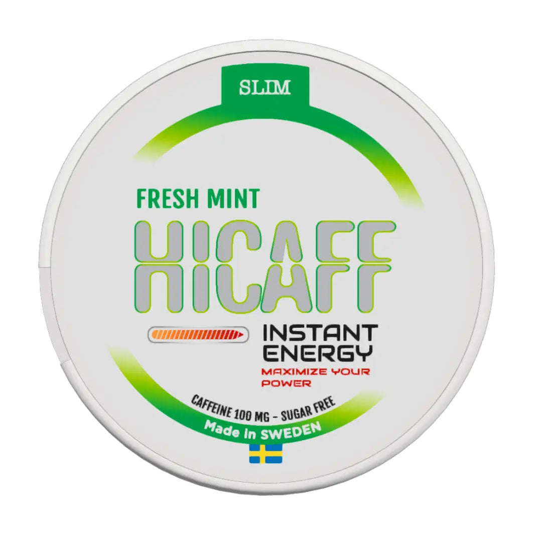 Hicaff Fresh Mint Caffeine Pouches - Pouchdaddy