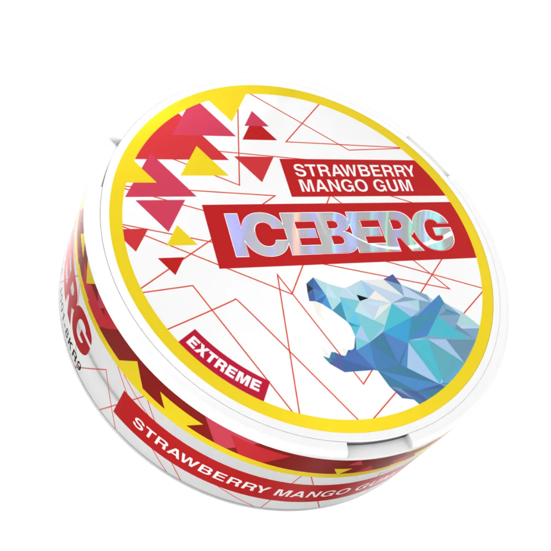 Iceberg Strawberry Mango Gum 20mg - Pouchdaddy