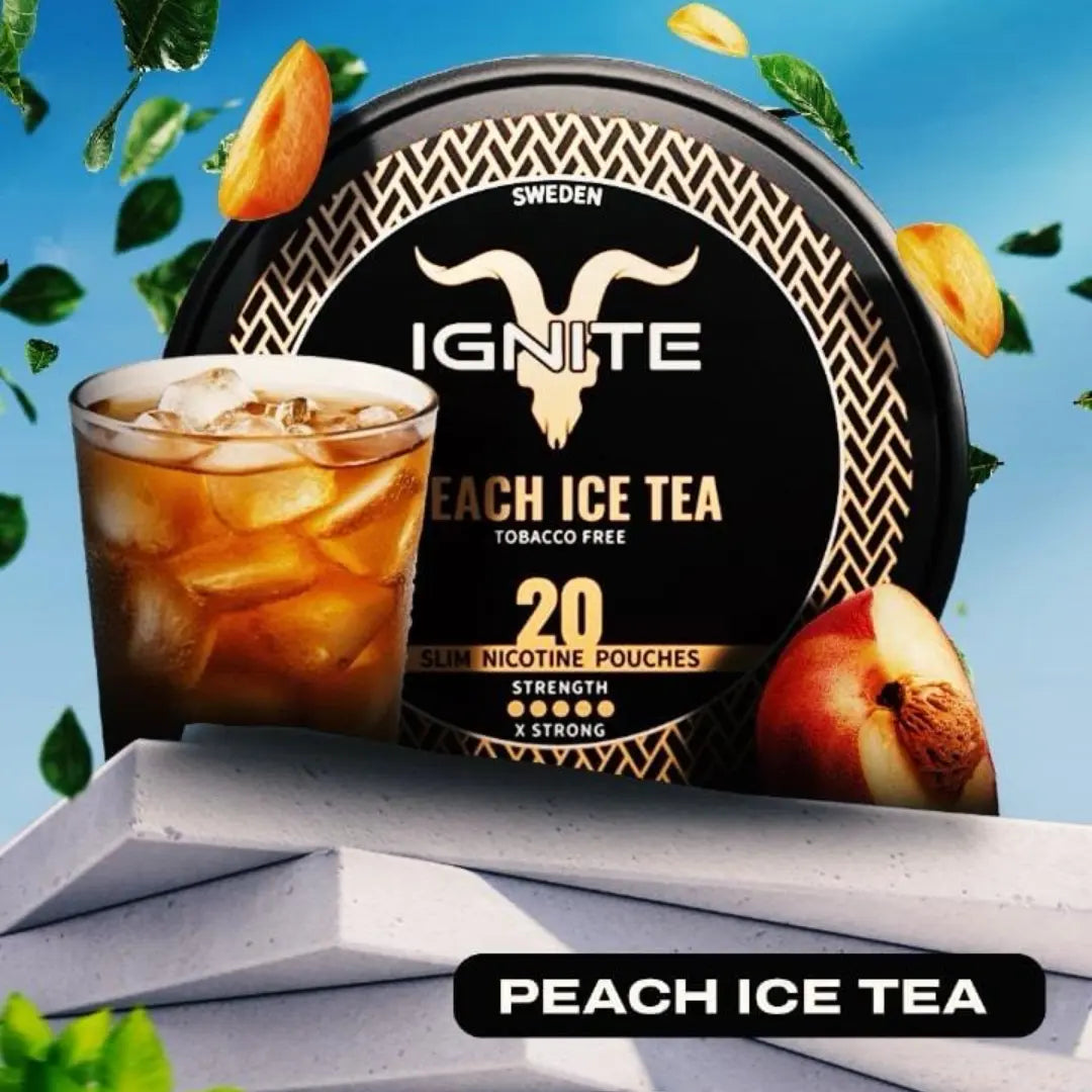 IGNITE Peach Ice Tea X-strong - Pouchdaddy
