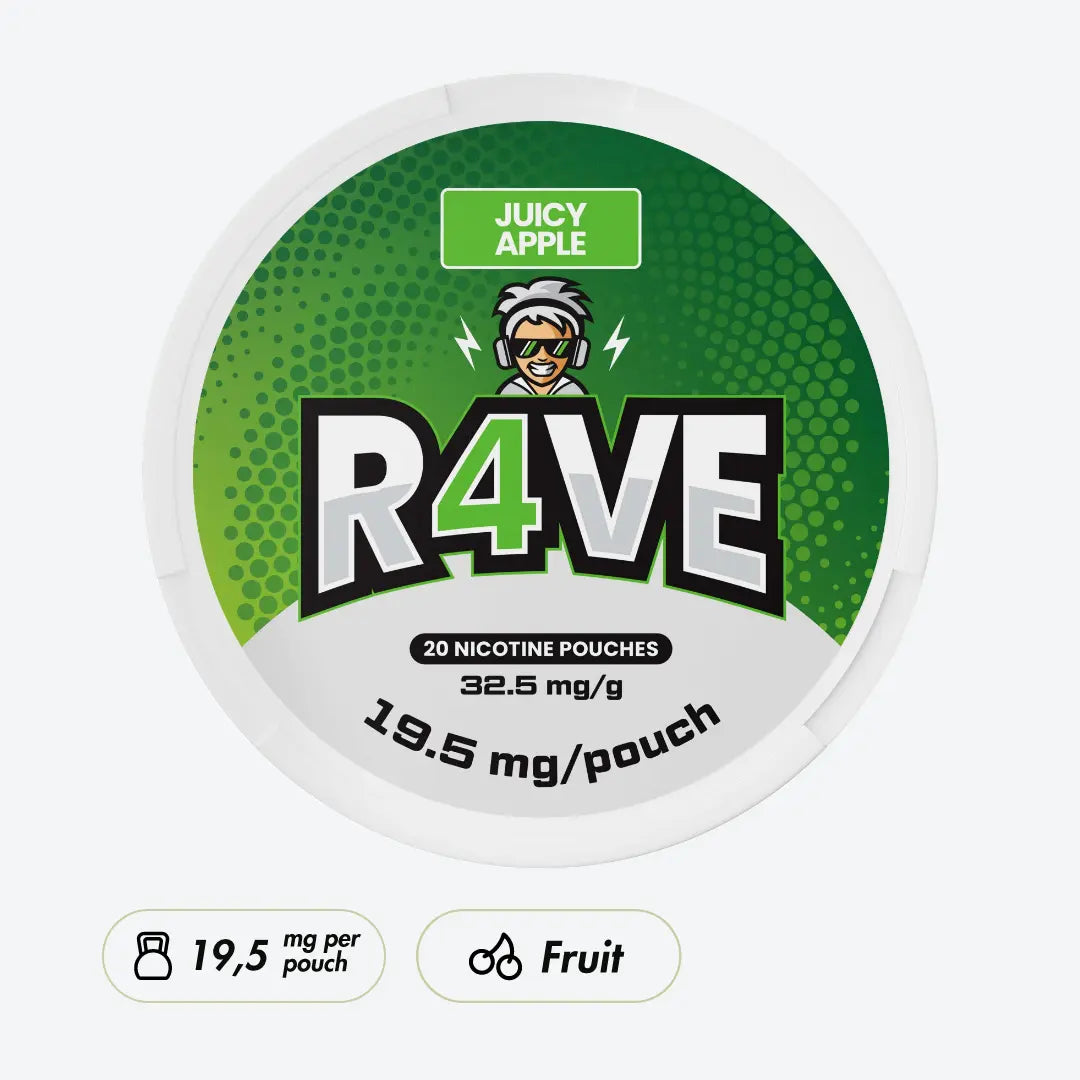 R4VE Juicy Apple 32,5mg - Pouchdaddy