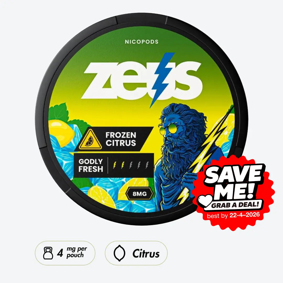 Buy Zeus Frozen Citrus 8mg - Pouchdaddy.com