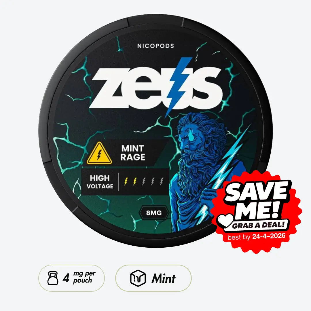 Buy Zeus Mint Rage 8mg | Pouchdaddy.com