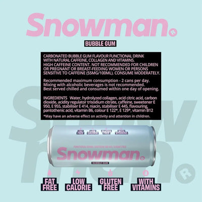 Snowman Bubble Gum Energy Drink - Pouchdaddy