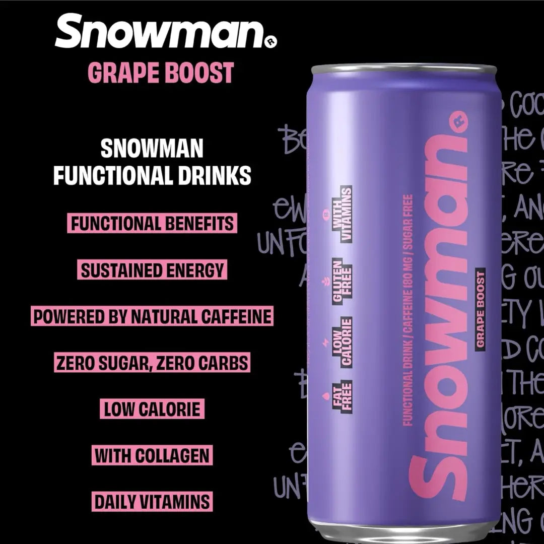 Snowman Grape Boost Energy Drink - Pouchdaddy