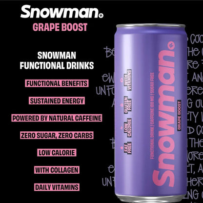 Snowman Grape Boost Energy Drink - Pouchdaddy