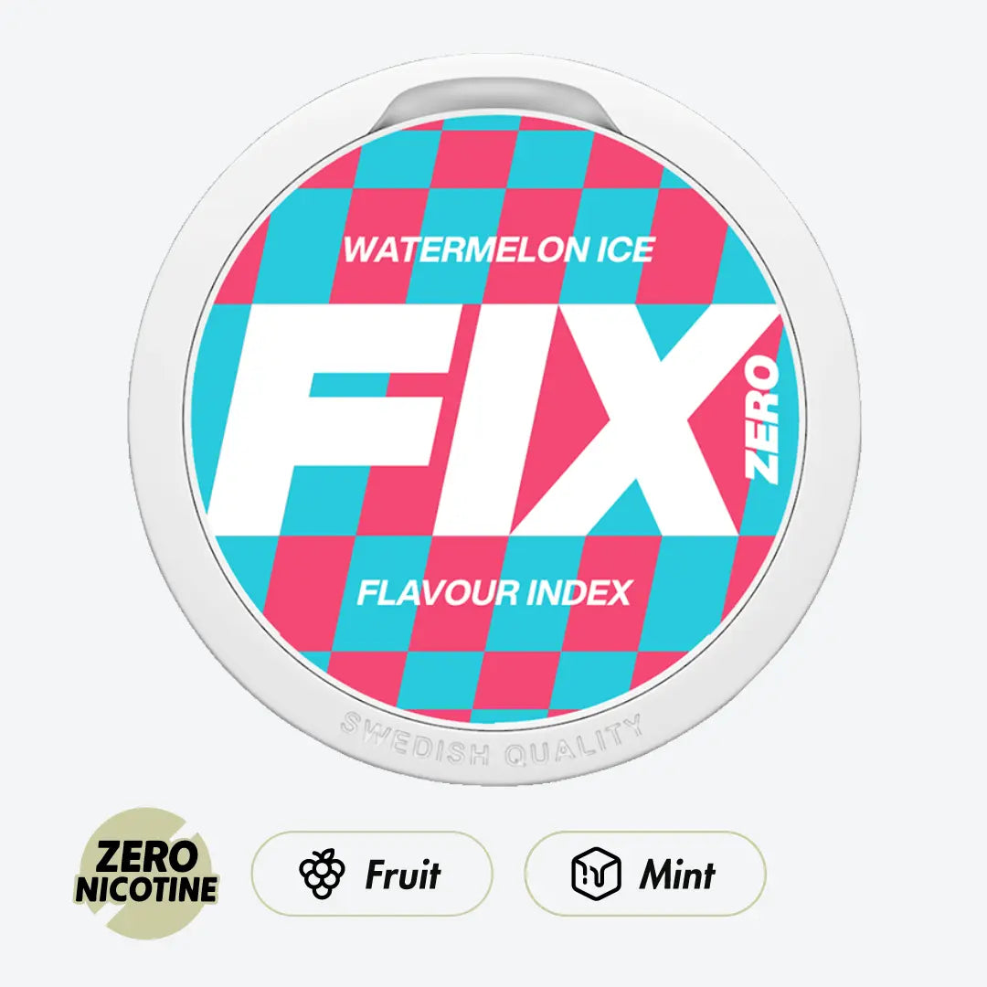 FIX Watermelon Ice Zero Nicotine - Pouchdaddy