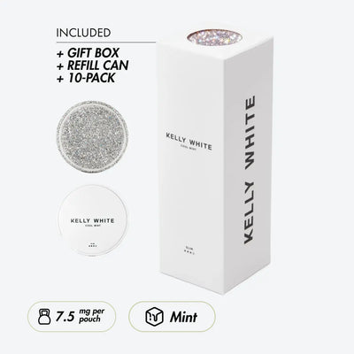 Kelly White Cool Mint Champagne Box + Sparkling Kelly - Pouchdaddy