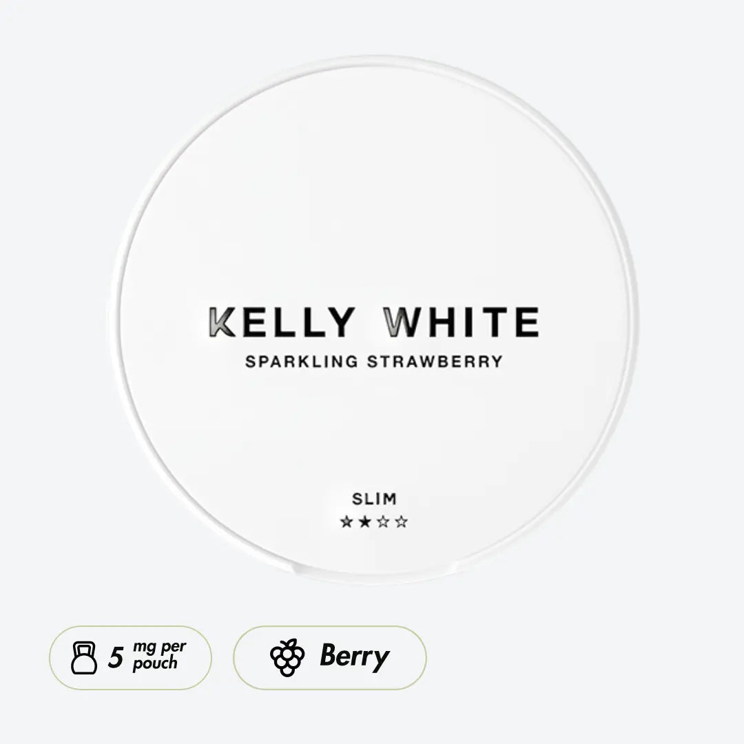 Kelly White Sparkling Strawberry - Pouchdaddy