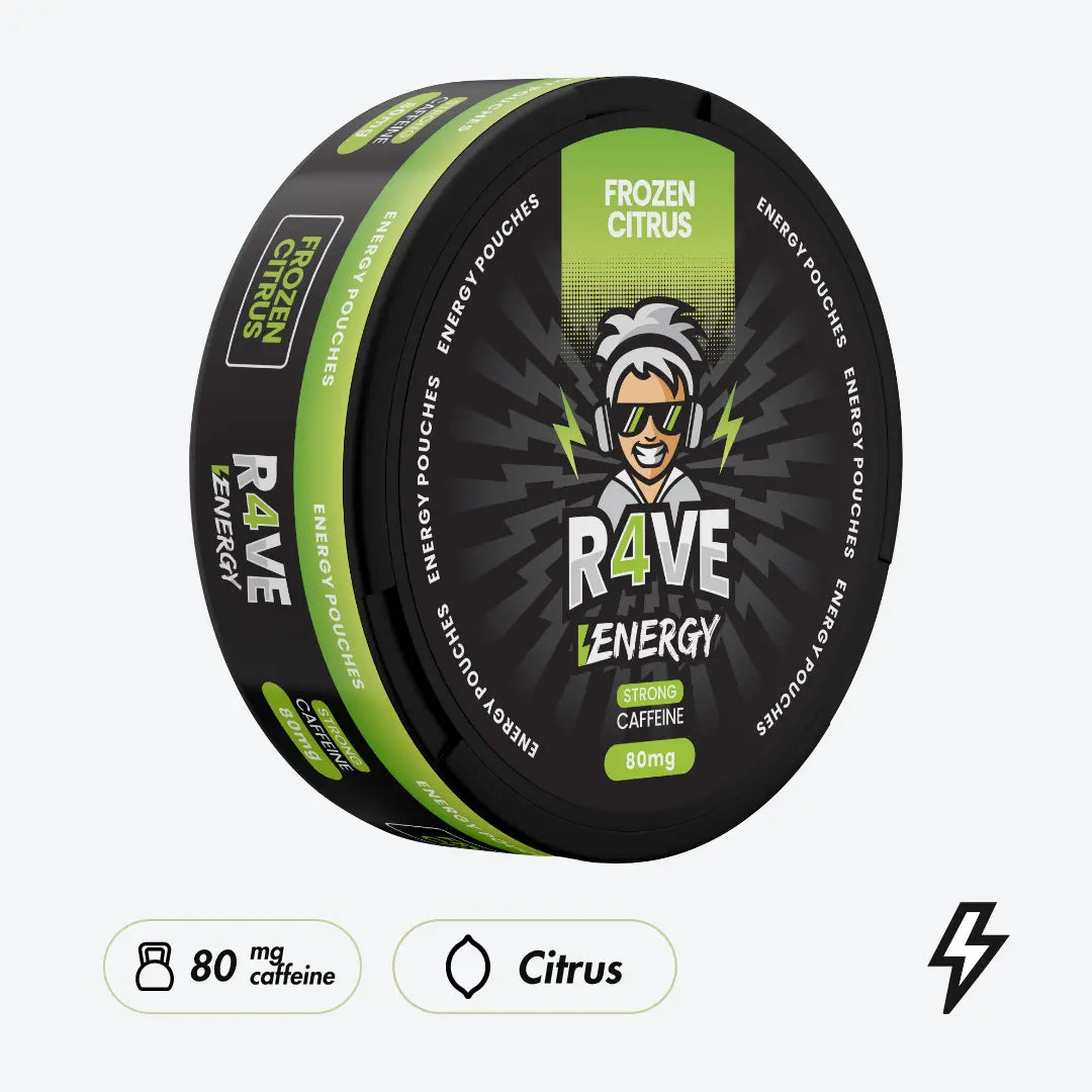 R4VE Frozen Citrus 80mg Caffeine Pouches - Pouchdaddy