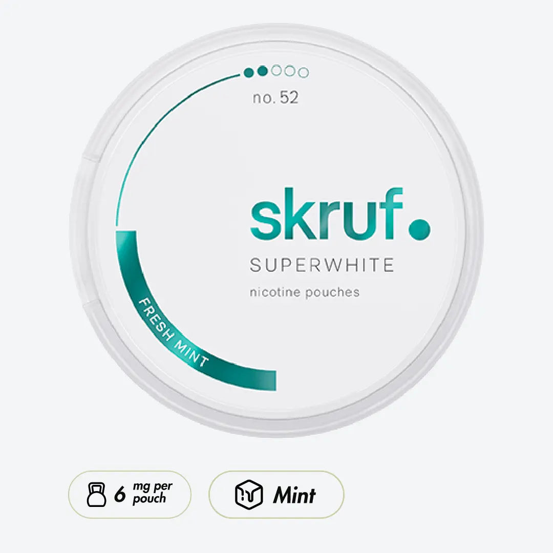 Skruf Superwhite No.52 Fresh Mint Medium - Pouchdaddy